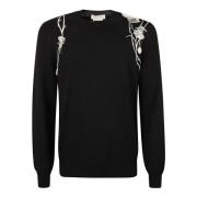 Trui met lange mouwen en ronde hals Alexander McQueen , Black , Heren