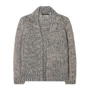 Bouclé Cardigan met Shawl Kraag Luisa Cerano , Gray , Dames