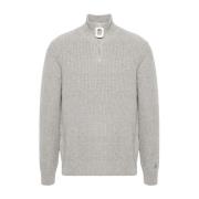 Geribbelde Rits Hals Trui JW Anderson , Gray , Heren