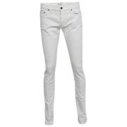 Pre-owned Denim jeans Yves Saint Laurent Vintage , White , Heren