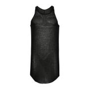 Zwarte Rib Tank Top Rick Owens , Black , Heren