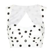 Polka Dot Bustier Top Dolce & Gabbana , White , Dames