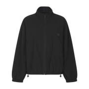 Zwarte Coaches Track Jacket met Puff Logo Alexander Wang , Black , Dam...