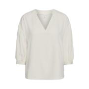 3/4 Mouw Blouse Berken Wit Vero Moda , White , Dames