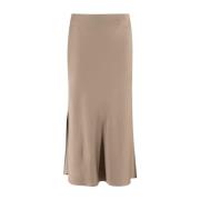 Elegant A-Line Skirt Brunello Cucinelli , Brown , Dames