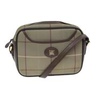 Pre-owned Canvas shoulder-bags Burberry Vintage , Beige , Dames