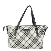 Pre-owned Canvas handbags Burberry Vintage , White , Dames