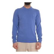 Katoen Kasjmier Logo Pullover Boss , Purple , Heren