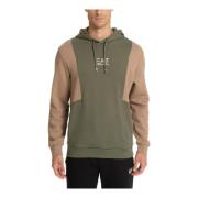 Multicolor Logo Trekkoord Hoodie met Zakken Emporio Armani EA7 , Green...