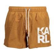 Bruine Strandkleding Heren Zwembroek Karl Lagerfeld , Brown , Heren