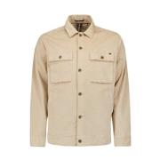 Corduroy Button-Up Overshirt No Excess , Beige , Heren