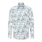 Groen casual overhemd met print Blue Industry , White , Heren