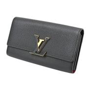 Pre-owned Leather wallets Louis Vuitton Vintage , Black , Dames