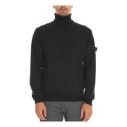 Turtleneck pullover met elleboogpatches Peuterey , Black , Heren