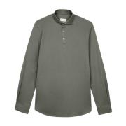 Groene polo lange mouw Profuomo , Green , Heren