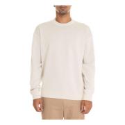 Contrast Interieur Crewneck Sweatshirt Boss , Beige , Heren