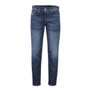 Blauwe Denim Jeans Diesel , Blue , Heren