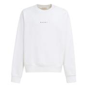 katoenen sweatshirt met mini logo Marni , White , Heren