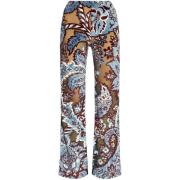 Bloemen Flare Hoge Taille Broek Etro , Multicolor , Dames