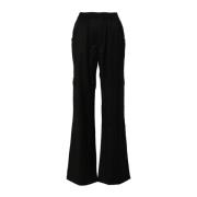 Zwarte Stijlvolle Broek Ermanno Scervino , Black , Dames