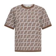 Stijlvolle T-shirts en Polos Fendi , Brown , Dames