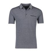 Blauwe Polo Met Korte Mouwen Pierre Cardin , Gray , Heren