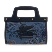 Stijlvol Jacquard Handtas Etro , Blue , Dames