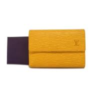 Pre-owned Canvas wallets Louis Vuitton Vintage , Yellow , Dames