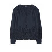 Blauwe Annsofie Blouse met mouwdetails Gustav , Blue , Dames