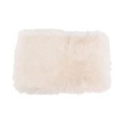 Wit Faux-Fur Fijngebreide Sjaal Fabiana Filippi , White , Dames