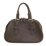 Pre-owned Leather handbags Burberry Vintage , Brown , Dames