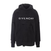 Zwarte Oversized Hoodie met Dubbele Laag Givenchy , Black , Heren