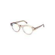 Bruin Licht Glanzend Frame Bril Tom Ford , Brown , Heren