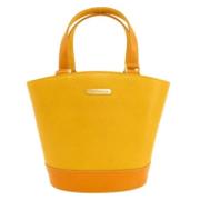 Pre-owned Leather handbags Burberry Vintage , Yellow , Dames