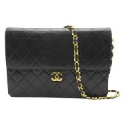 Pre-owned Leather chanel-bags Chanel Vintage , Black , Dames