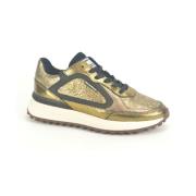 Goud Zwart Runner Sneakers Floris van Bommel , Yellow , Dames