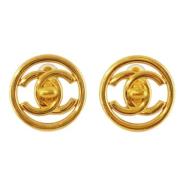 Pre-owned Metal chanel-jewelry Chanel Vintage , Yellow , Dames