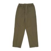 Groene Twill Lange Broek Elastische Trekkoord Obey , Green , Heren