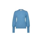 Blauwe Ballonmouw Pullover Fabienne Chapot , Blue , Dames