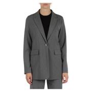 Stretch Milano Jas met Revers Kraag Emme DI Marella , Gray , Dames