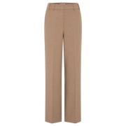 Hoge Taille Wijde Pijpen Broek Gustav , Beige , Dames