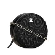 Pre-owned Leather shoulder-bags Chanel Vintage , Black , Dames