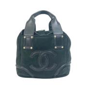 Pre-owned Suede totes Chanel Vintage , Green , Dames