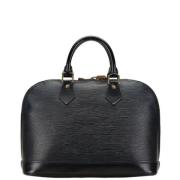 Pre-owned Leather handbags Louis Vuitton Vintage , Black , Dames