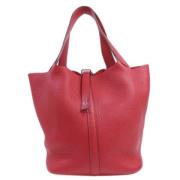 Pre-owned Leather handbags Hermès Vintage , Red , Dames