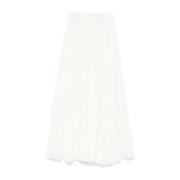 Witte Geplooide Rok Ermanno Scervino , White , Dames