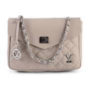 Stijlvolle Leren Handtas 19v69 Italia , Gray , Dames