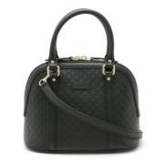 Pre-owned Leather gucci-bags Gucci Vintage , Black , Dames