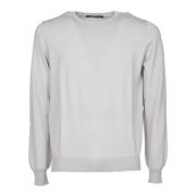 Grijze Wol Crew Neck Trui Tagliatore , Gray , Heren