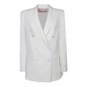 Witte Jas Verhoog Stijl Statement Blanca Vita , White , Dames